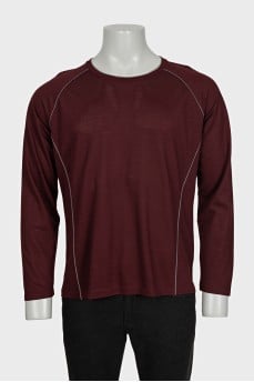 Men's red wool jumper