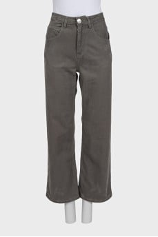 Серые джинсы wide leg fit 