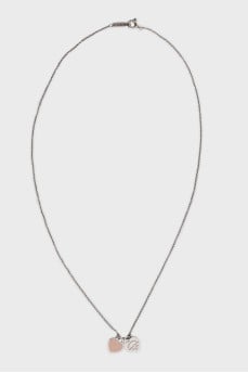 Double silver pendant with enamel