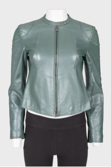 Pearl green leather jacket