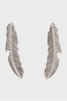 White gold shaped earrings