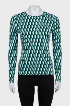 Green slim-fit jumper