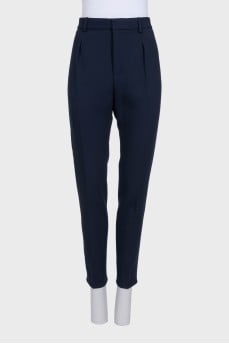 Dark blue tapered trousers