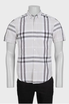 Men's gray short sleeve shirt