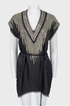 Metallic sequins tunic
