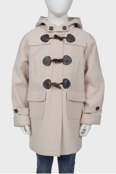 Milk colored children's coat