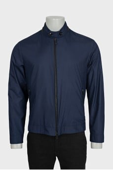 Men's dark blue straight-cut jacket