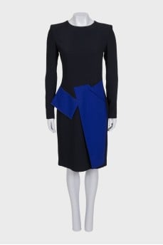 Black dress with blue inserts