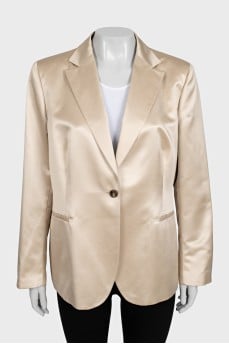 Beige silk jacket