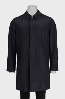 Men's black button-down coat