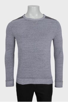 Men's gray straight-cut sweatshirt