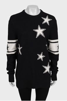 Black sweater with a print