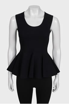 Fitted top with peplum