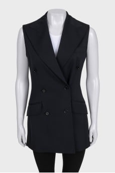 Double-breasted fitted waistcoat