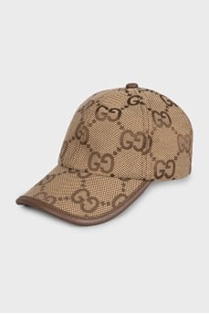 Men's cap with Velcro fastenings in a signature print