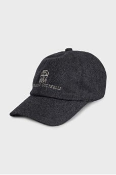 Men's dark gray cap with logo