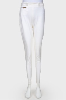 High rise white jeans