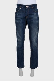 Мужские синие джинсы boot cut