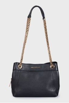 Black leather Jet Set bag
