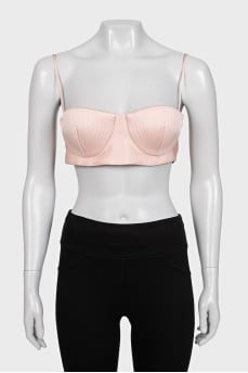 Pink silk top