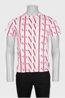 Men's T-shirt with a signature bright print