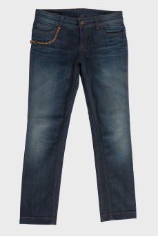 Golden chain jeans