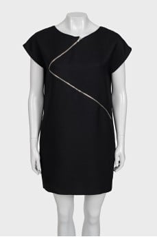 Black wool dress