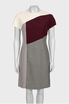 Short sleeve combination dress