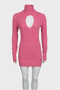 High-neck bodycon dress