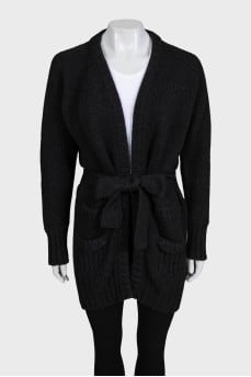 Black wrap cardigan