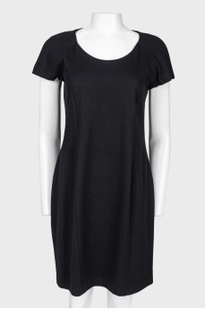 Black straight cut dress