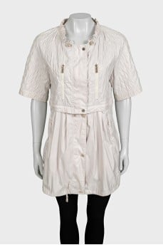 White quilted cloak