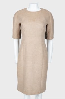 Slim fit wool dress