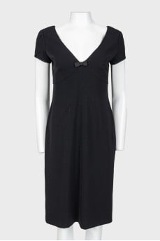Black wool dress