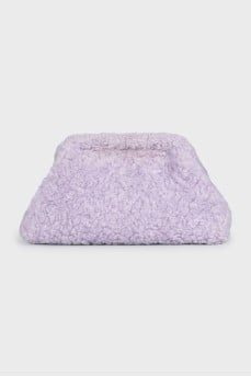 A voluminous purple clutch