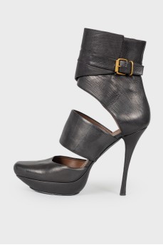 Semi-open stiletto heels