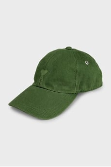 Green cap with embroidered logo