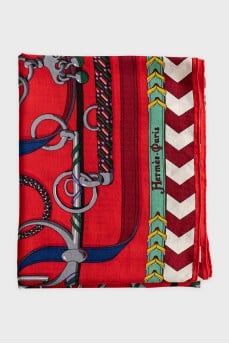 Хустка Panoplie Equestre з кашеміру та шовку
