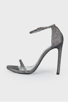 Silver barefoot sandals
