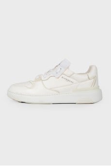 Wing leather sneakers