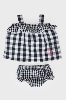 Children's suit in plaid