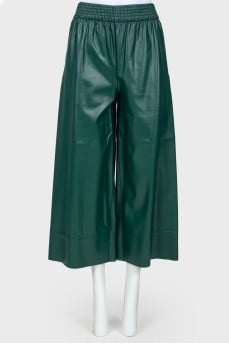 Eco-leather culottes