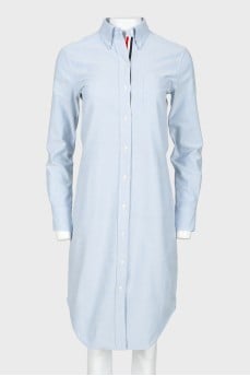 Blue shirt dress