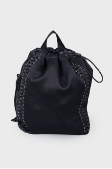 Decorative lacing backpack