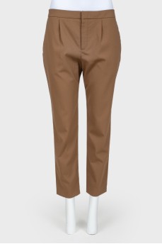 Straight wool trousers