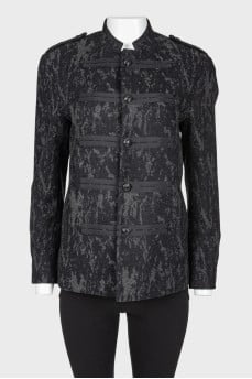 Men's jacket without lapels