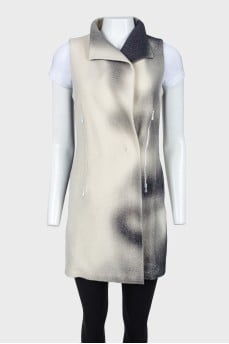 Long vest with buttons