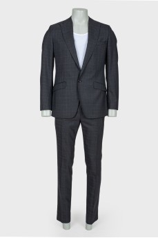 Men's fine plaid suit