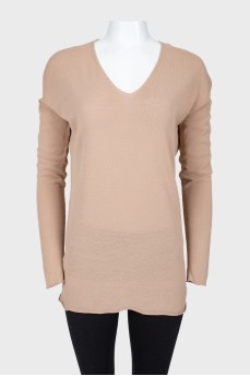 Straight cut pullover with dropped sleeves