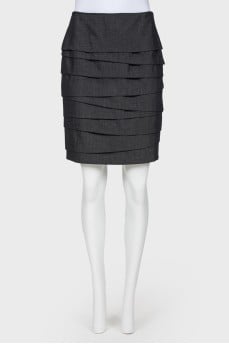 Gray skirt with ruffles